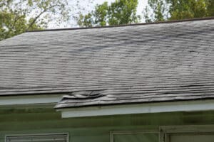 Damaged and old roofing