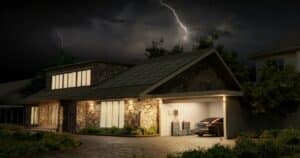 storm over home